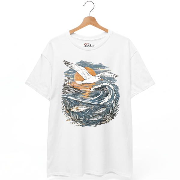 Seagull and Wave Vintage Ocean T-Shirt